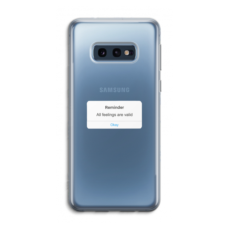 Reminder: Samsung Galaxy S10e Transparant Hoesje