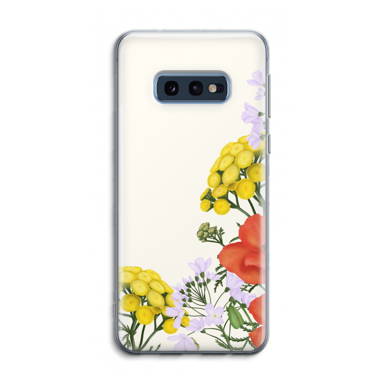 Wilde bloemen: Samsung Galaxy S10e Transparant Hoesje