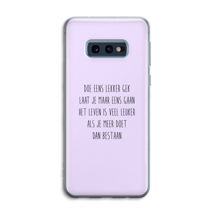 Gek: Samsung Galaxy S10e Transparant Hoesje