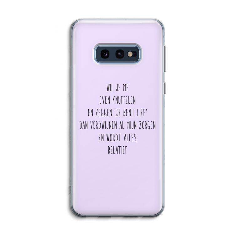 Relatief: Samsung Galaxy S10e Transparant Hoesje