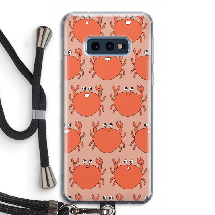 Krab: Samsung Galaxy S10e Transparant Hoesje met koord