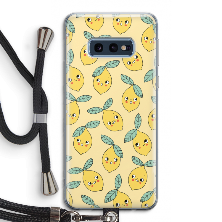 Citroenen: Samsung Galaxy S10e Transparant Hoesje met koord