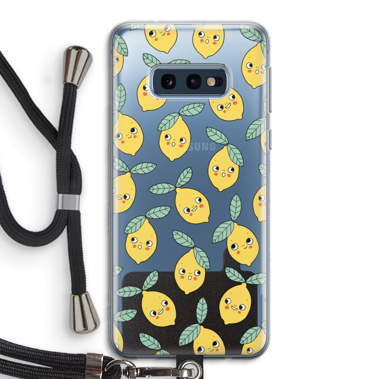 Citroenen: Samsung Galaxy S10e Transparant Hoesje met koord