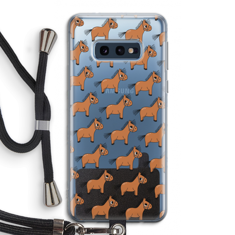 Pony: Samsung Galaxy S10e Transparant Hoesje met koord
