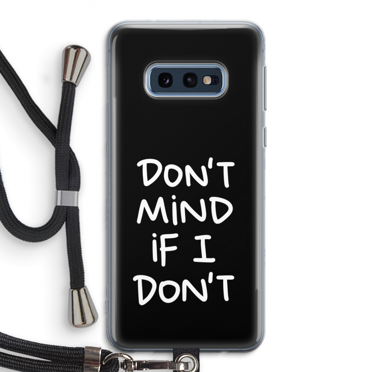 Don't Mind: Samsung Galaxy S10e Transparant Hoesje met koord