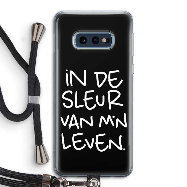 De Sleur: Samsung Galaxy S10e Transparant Hoesje met koord