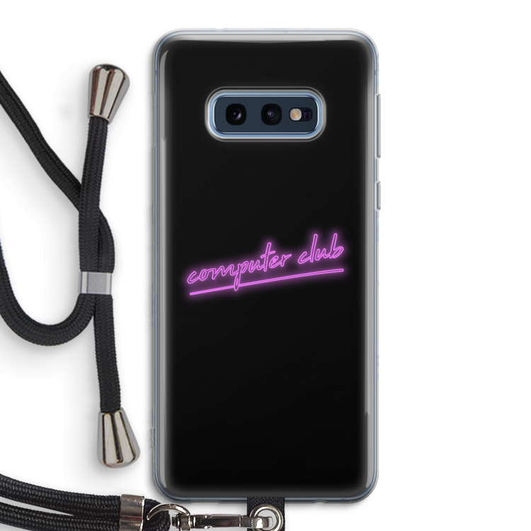 Vice Black: Samsung Galaxy S10e Transparant Hoesje met koord