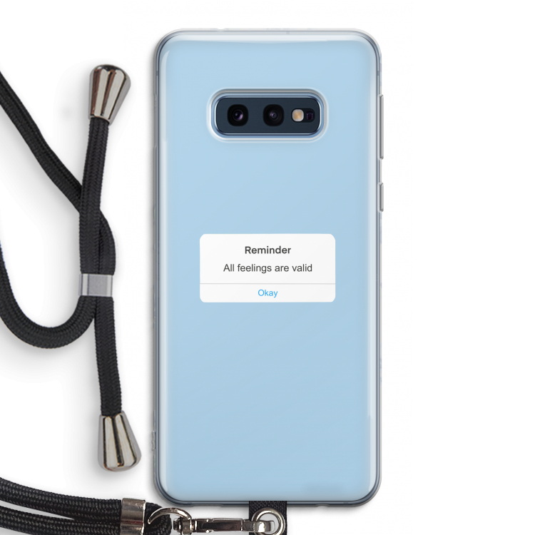Reminder: Samsung Galaxy S10e Transparant Hoesje met koord