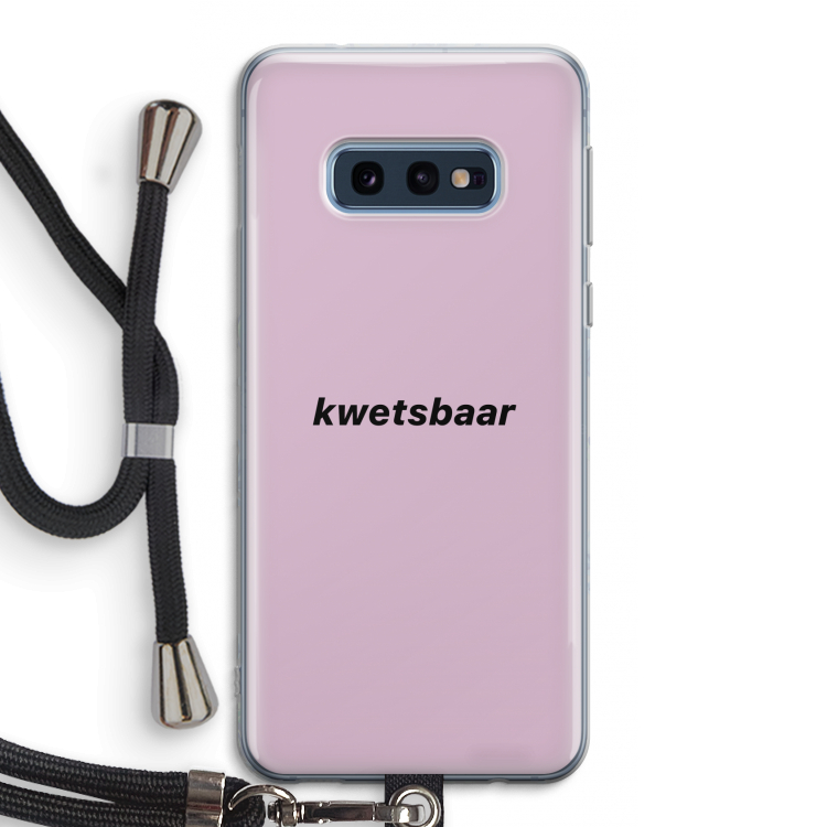 kwetsbaar: Samsung Galaxy S10e Transparant Hoesje met koord