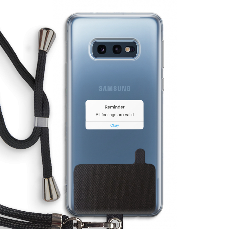 Reminder: Samsung Galaxy S10e Transparant Hoesje met koord