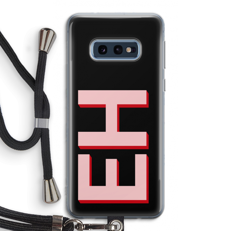 Monogram: Samsung Galaxy S10e Transparant Hoesje met koord