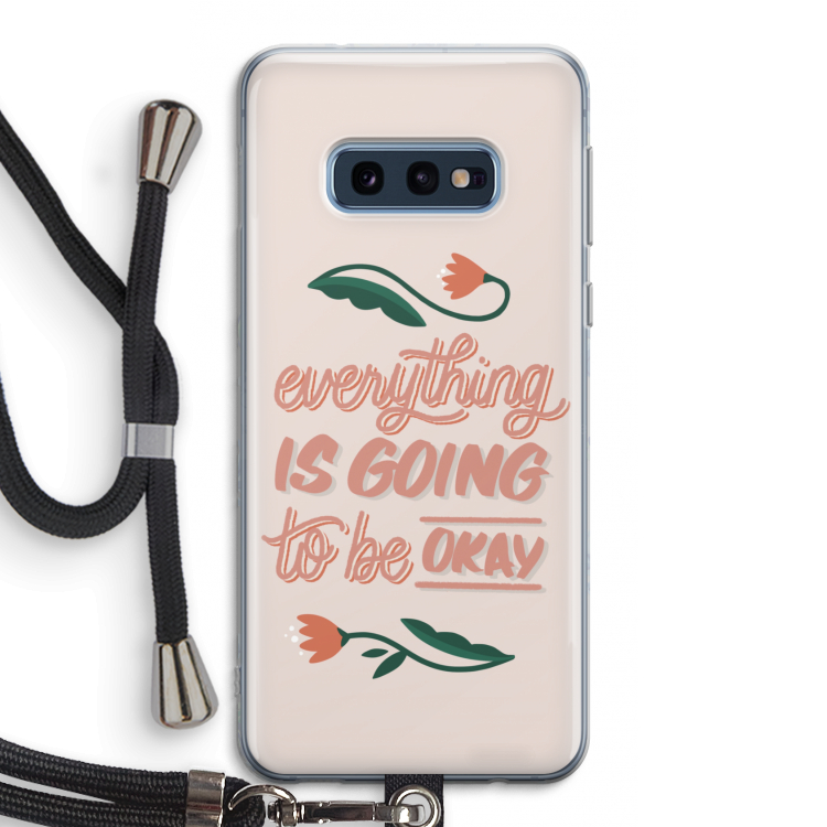 Optimistic flower girl: Samsung Galaxy S10e Transparant Hoesje met koord