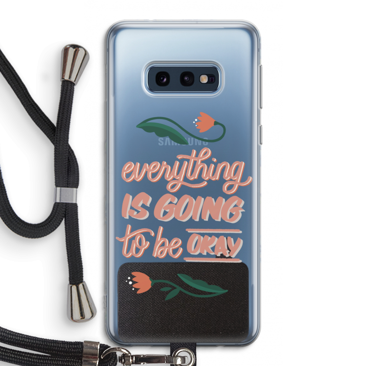 Optimistic flower girl: Samsung Galaxy S10e Transparant Hoesje met koord