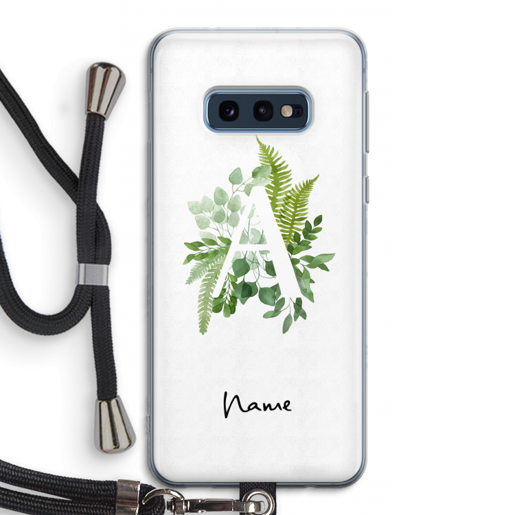 Green Brush: Samsung Galaxy S10e Transparant Hoesje met koord