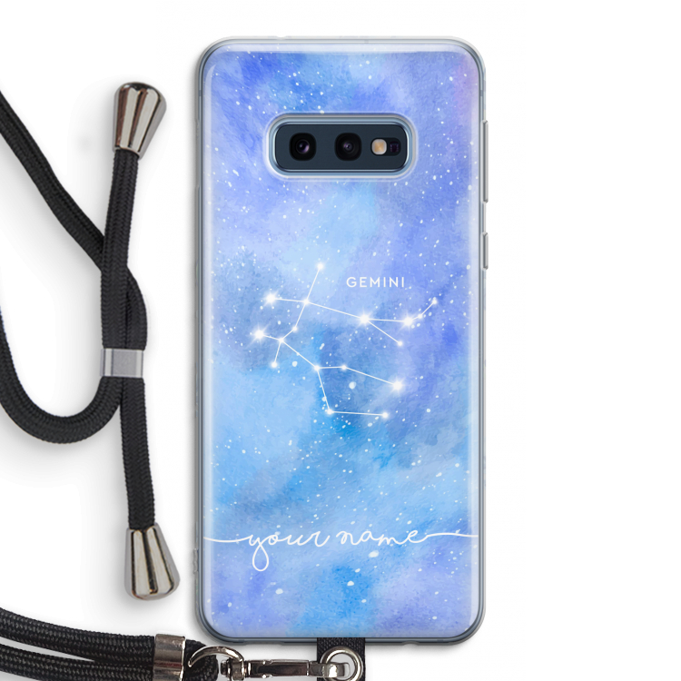 Sterrenbeeld - Licht: Samsung Galaxy S10e Transparant Hoesje met koord