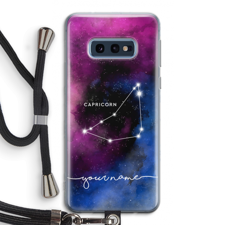 Sterrenbeeld - Donker: Samsung Galaxy S10e Transparant Hoesje met koord