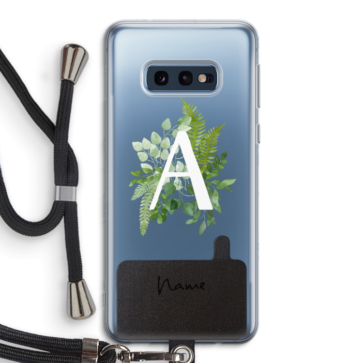 Green Brush: Samsung Galaxy S10e Transparant Hoesje met koord