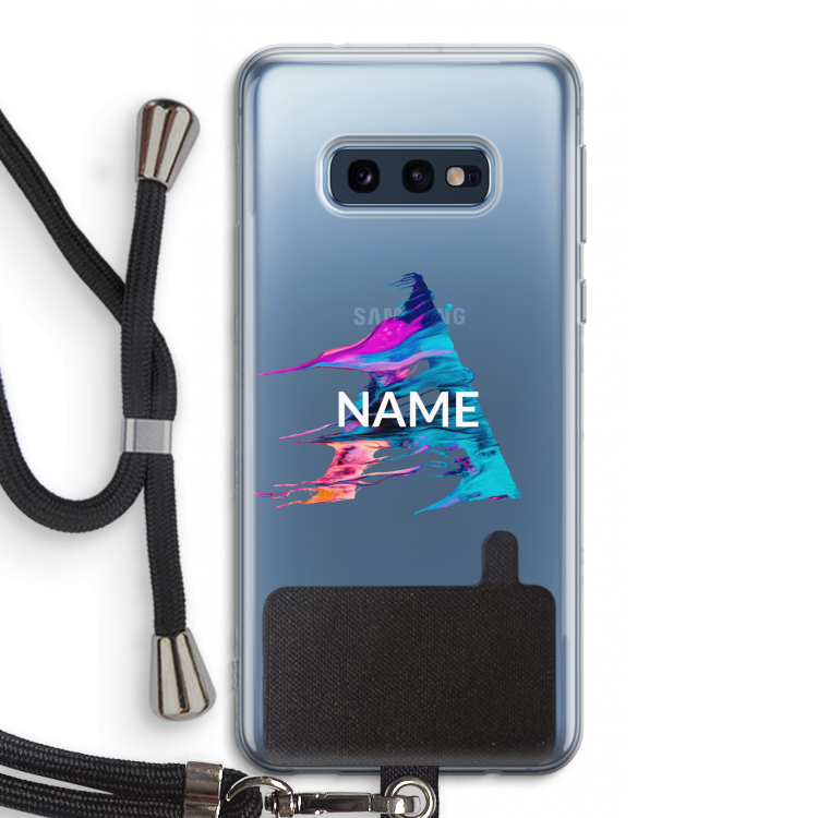 Abstract Spectrum: Samsung Galaxy S10e Transparant Hoesje met koord