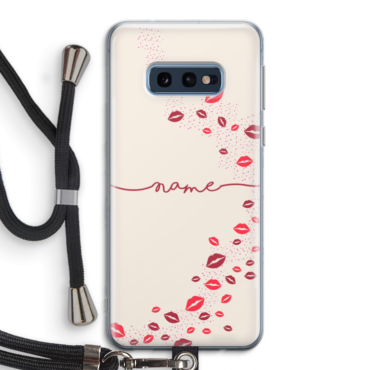 Kusjes: Samsung Galaxy S10e Transparant Hoesje met koord