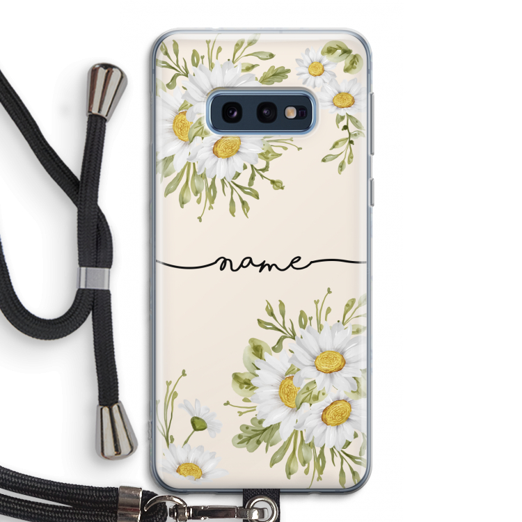 Daisies: Samsung Galaxy S10e Transparant Hoesje met koord