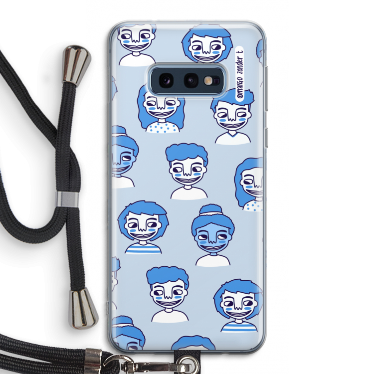 Gezichtjes: Samsung Galaxy S10e Transparant Hoesje met koord