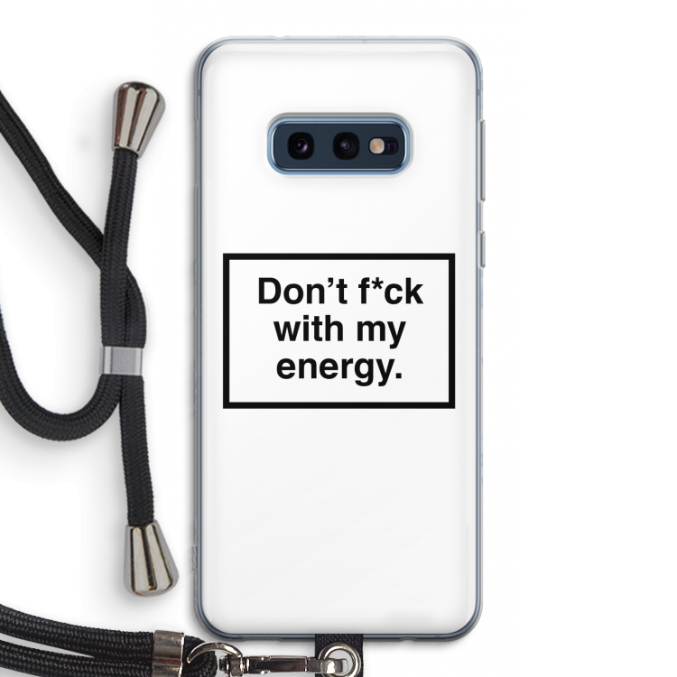 My energy: Samsung Galaxy S10e Transparant Hoesje met koord