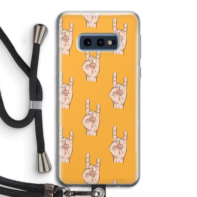 Rock: Samsung Galaxy S10e Transparant Hoesje met koord