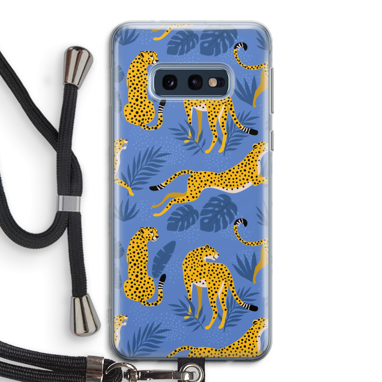 Luipaard: Samsung Galaxy S10e Transparant Hoesje met koord