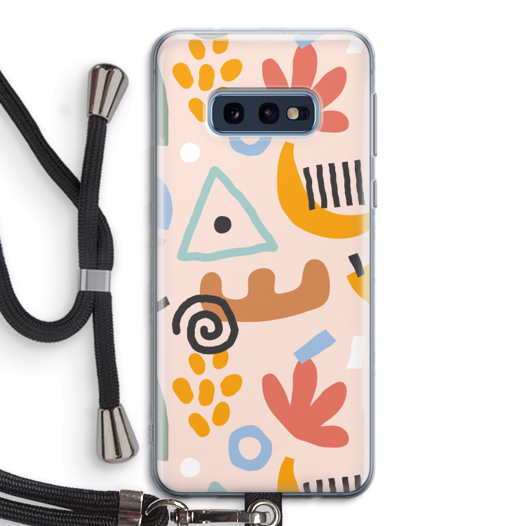 Abstract: Samsung Galaxy S10e Transparant Hoesje met koord
