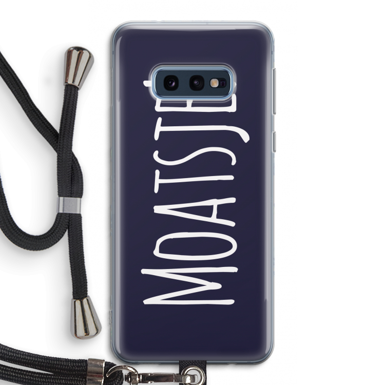 Moatsje!: Samsung Galaxy S10e Transparant Hoesje met koord