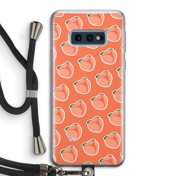 Just peachy: Samsung Galaxy S10e Transparant Hoesje met koord