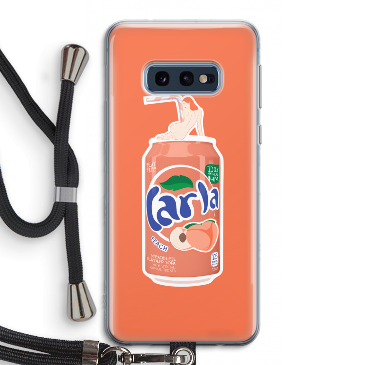 S(peach)less: Samsung Galaxy S10e Transparant Hoesje met koord