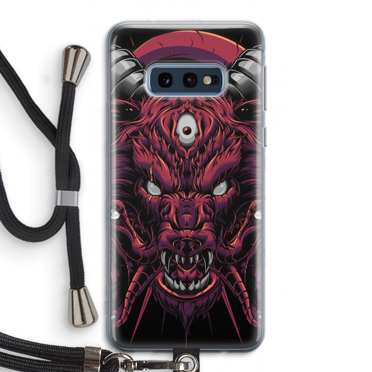 Hell Hound and Serpents: Samsung Galaxy S10e Transparant Hoesje met koord