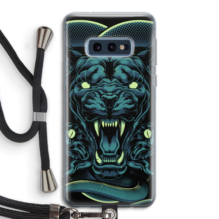 Cougar and Vipers: Samsung Galaxy S10e Transparant Hoesje met koord