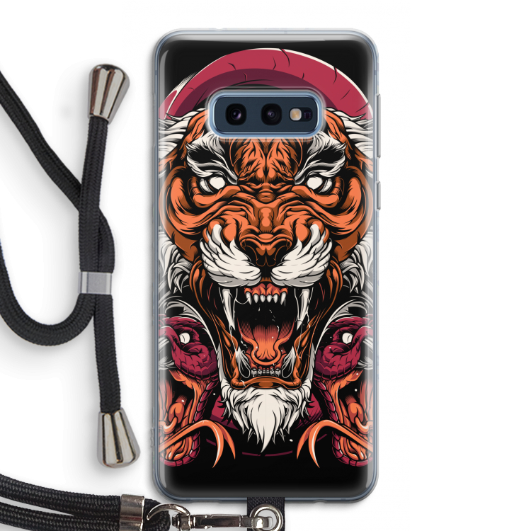 Tiger and Rattlesnakes: Samsung Galaxy S10e Transparant Hoesje met koord