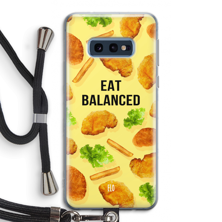 Eat Balanced: Samsung Galaxy S10e Transparant Hoesje met koord