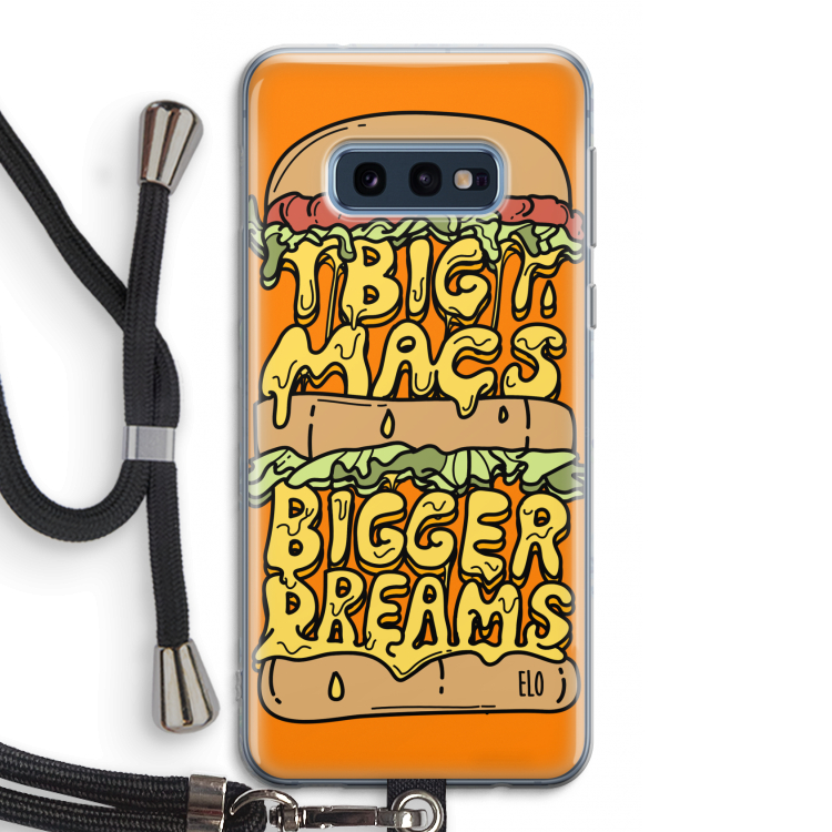 Big Macs Bigger Dreams: Samsung Galaxy S10e Transparant Hoesje met koord
