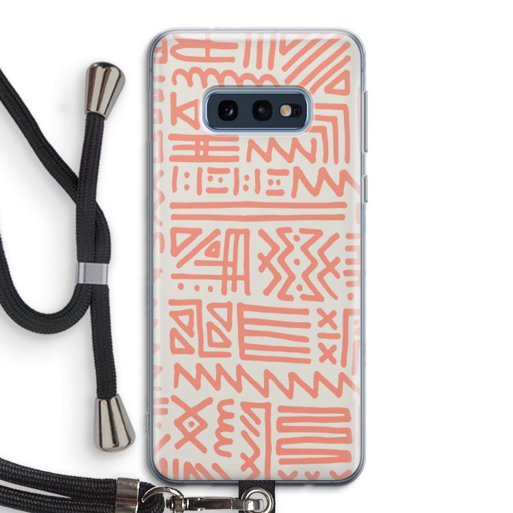 Marrakech Pink: Samsung Galaxy S10e Transparant Hoesje met koord