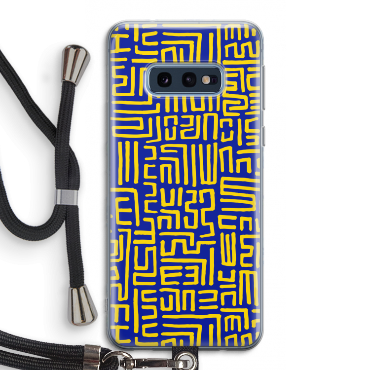 Majorelle Blue Print: Samsung Galaxy S10e Transparant Hoesje met koord