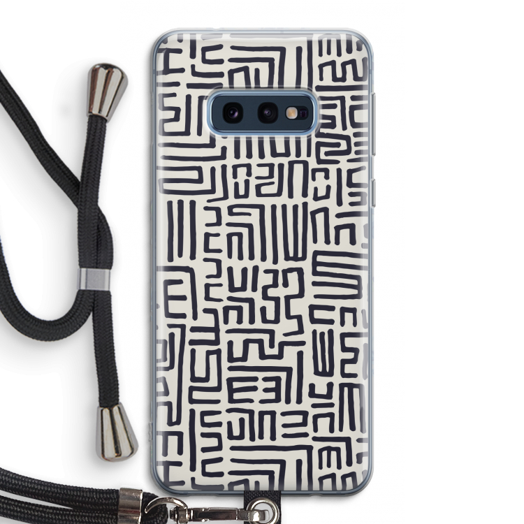 Moroccan Print: Samsung Galaxy S10e Transparant Hoesje met koord