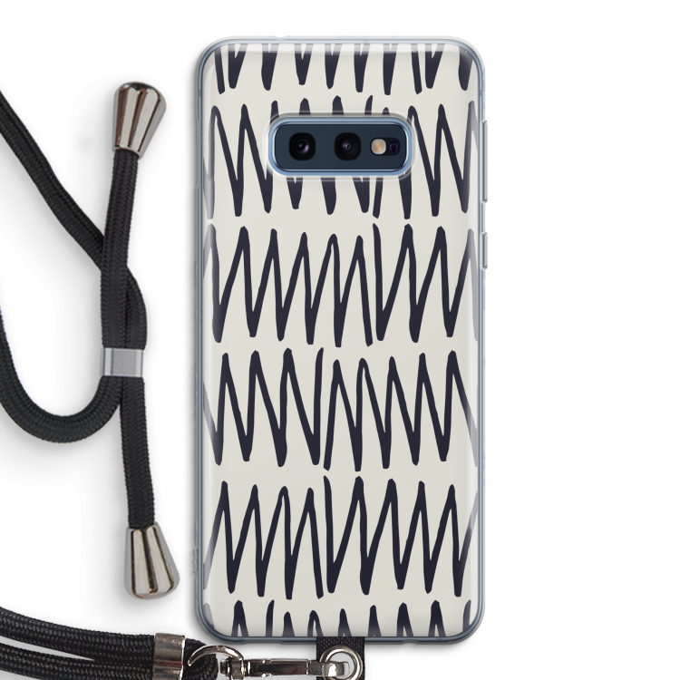 Marrakech Zigzag: Samsung Galaxy S10e Transparant Hoesje met koord