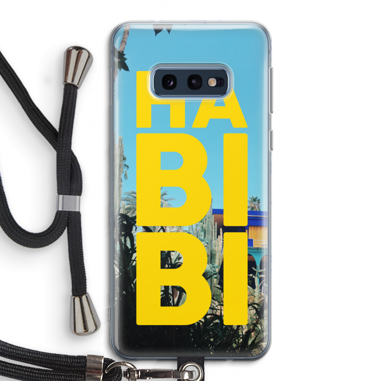 Habibi Majorelle : Samsung Galaxy S10e Transparant Hoesje met koord