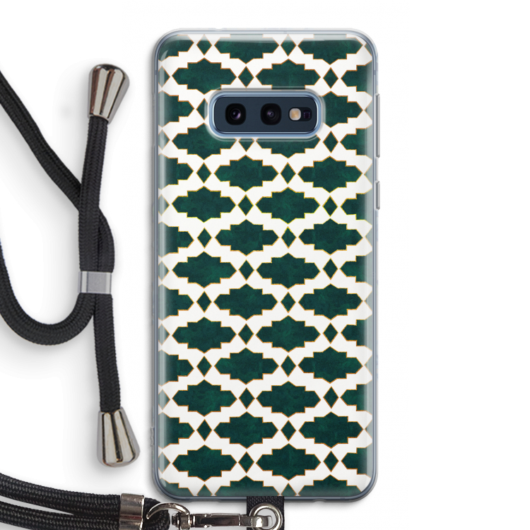Moroccan tiles: Samsung Galaxy S10e Transparant Hoesje met koord