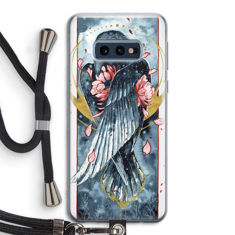 Golden Raven: Samsung Galaxy S10e Transparant Hoesje met koord