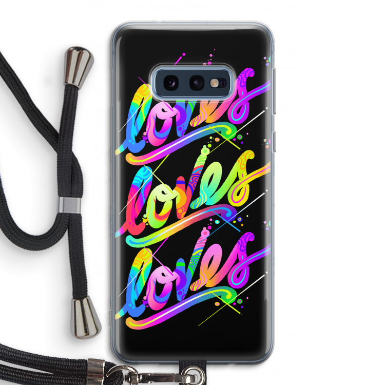 Loves: Samsung Galaxy S10e Transparant Hoesje met koord
