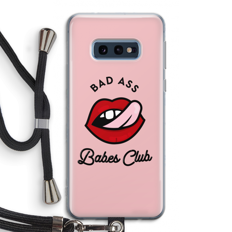 Badass Babes Club: Samsung Galaxy S10e Transparant Hoesje met koord