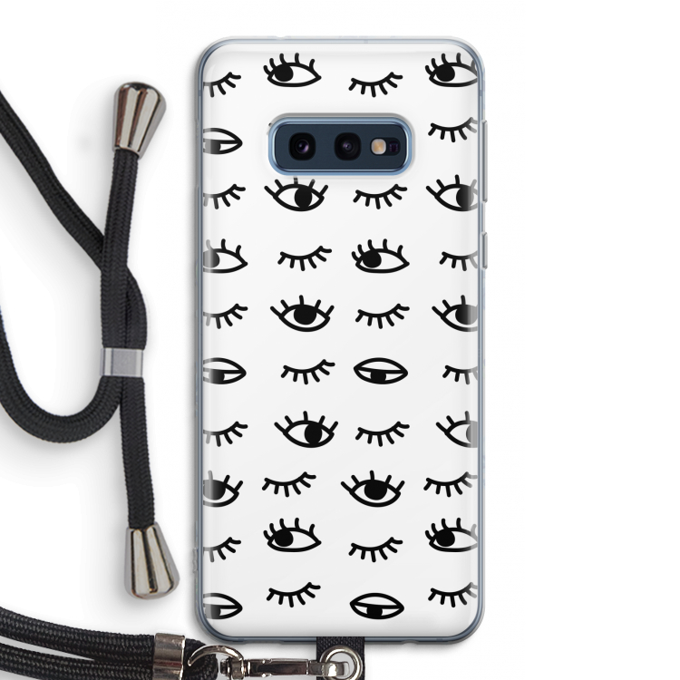 Eye pattern #2: Samsung Galaxy S10e Transparant Hoesje met koord