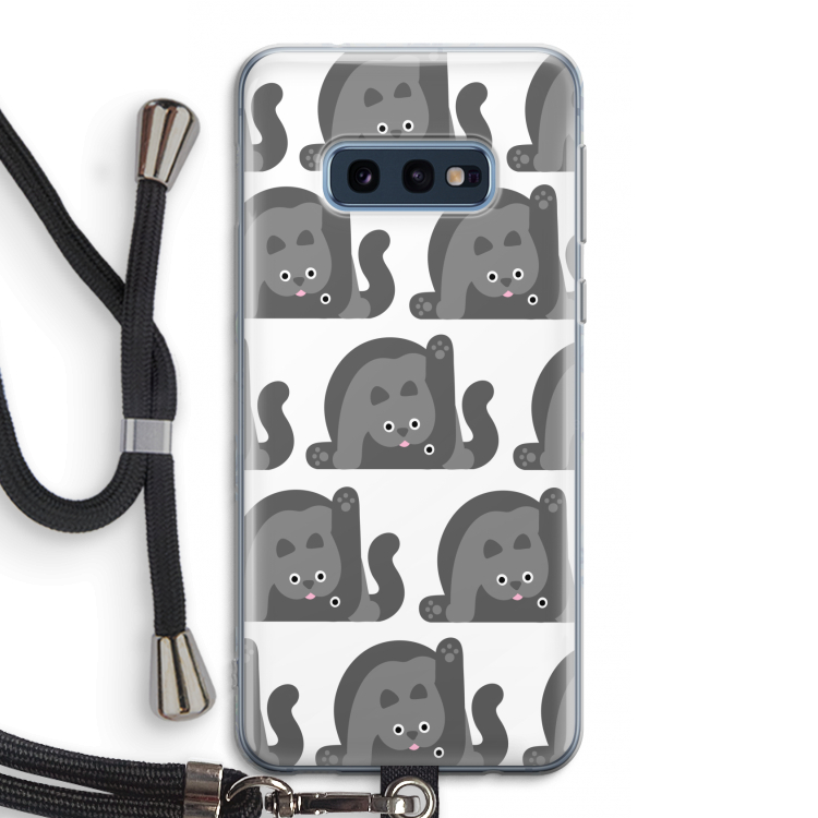 Cats: Samsung Galaxy S10e Transparant Hoesje met koord