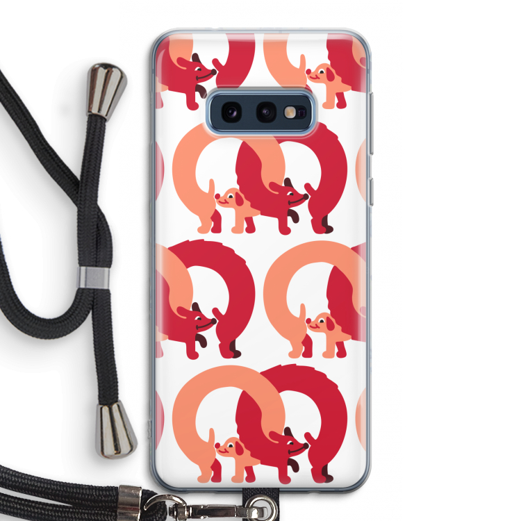 Dogs: Samsung Galaxy S10e Transparant Hoesje met koord