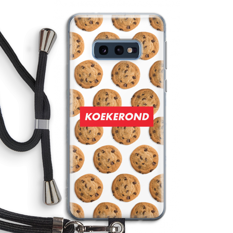 Koekerond: Samsung Galaxy S10e Transparant Hoesje met koord